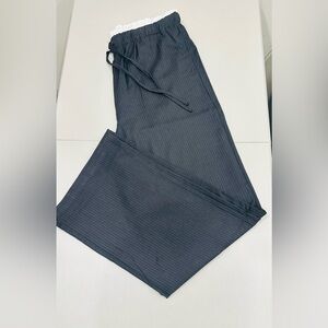 Charlotte Avery Women’s Black‎ Pinstripe Trousers Adjustable Waist  Size L